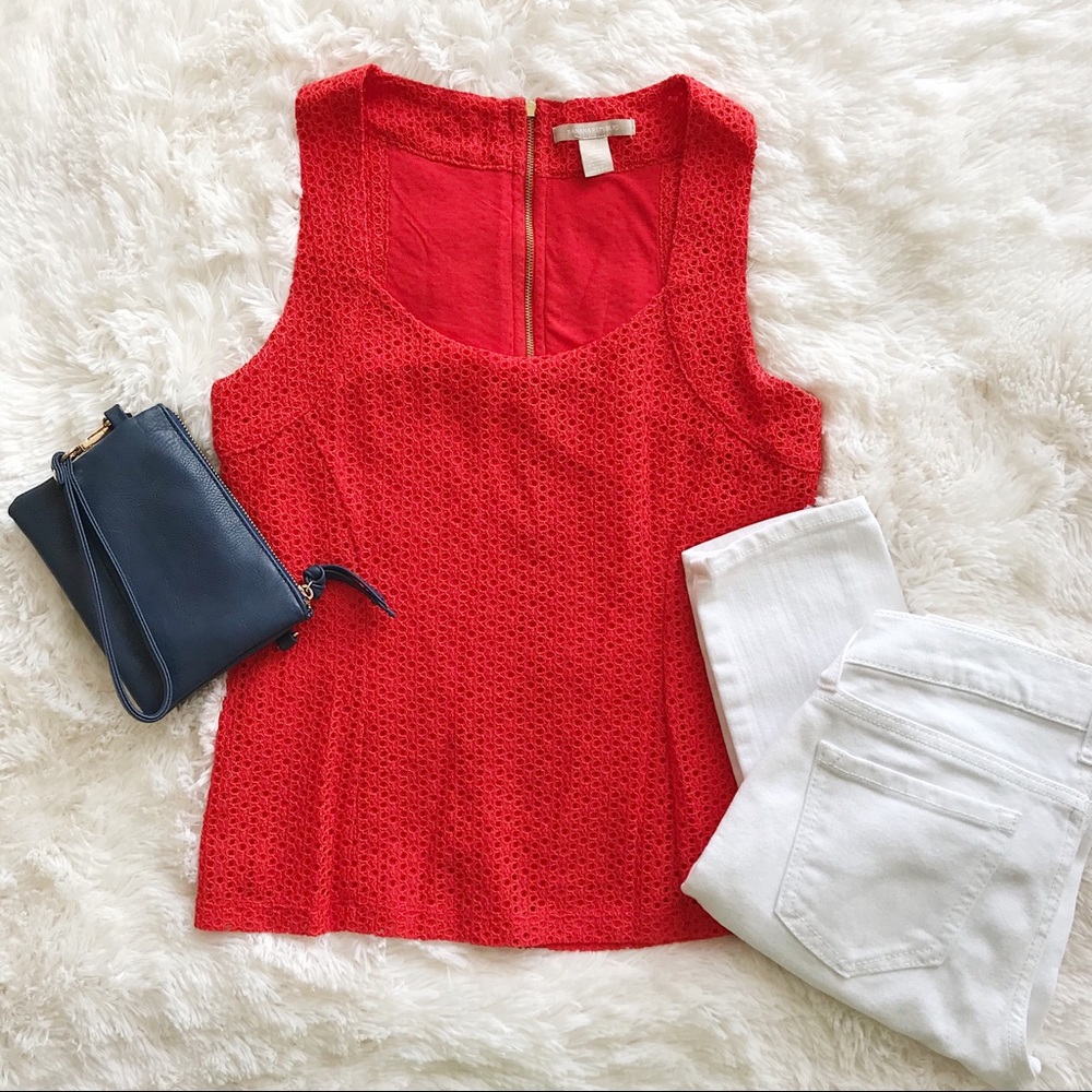 Banana Republic orange sleeveless top - Picture 1 of 8